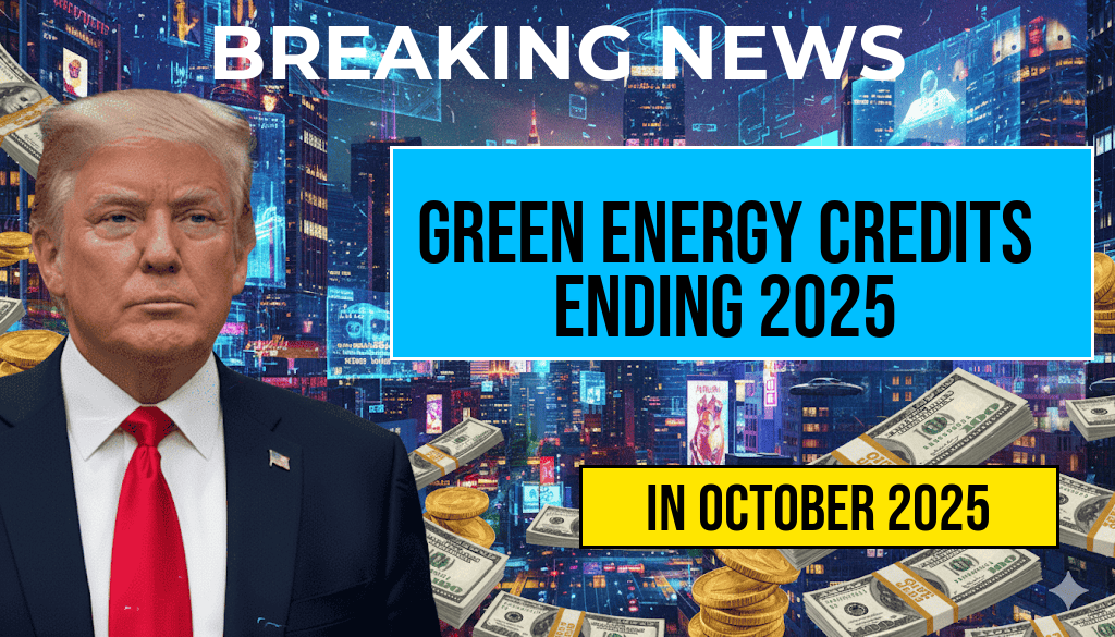 Green Energy Credits Expiring in 2025: What Homeowners Need to Know About Ending Residential Tax Benefits